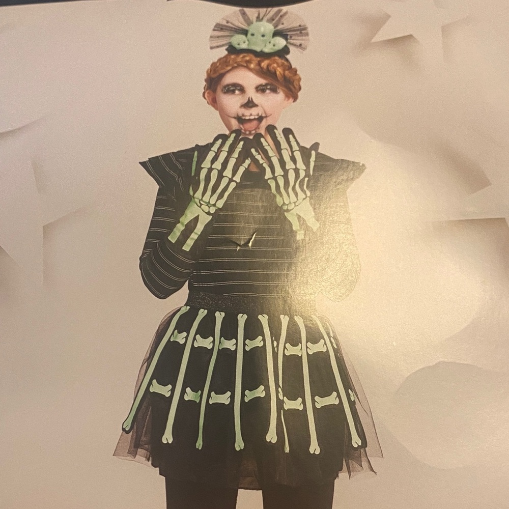 Kids Skeleton Tu Tu glow in the dark Costume
